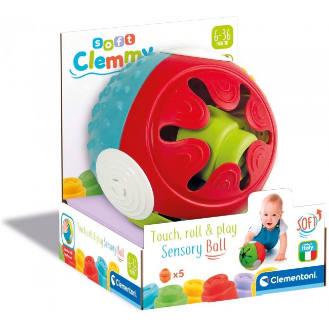 Clementoni Baby Топка со Сензорни Текстури и Меки Коцки (6-36м.)
